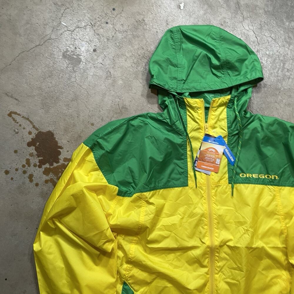 Columbia Men Flash Challenger Windbreaker Jacket Oregon Ducks Sz XL - Picture 5 of 6